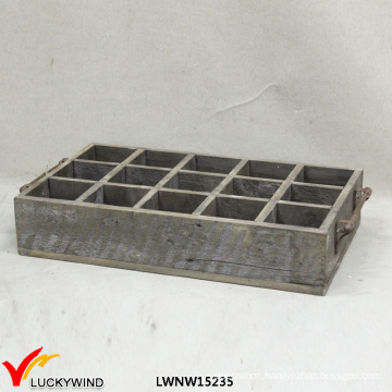 Antique Decorative Multi Divider Wooden Planter Boxes